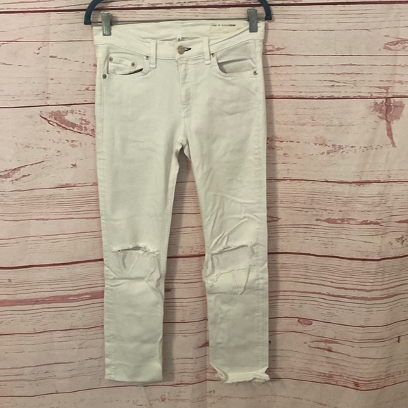rag & bone Denim - Rag & Bone pure white crop jeans